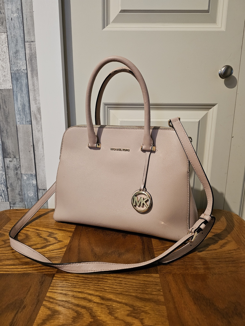 Michael Kors Blush Saffiano Leather Satchel